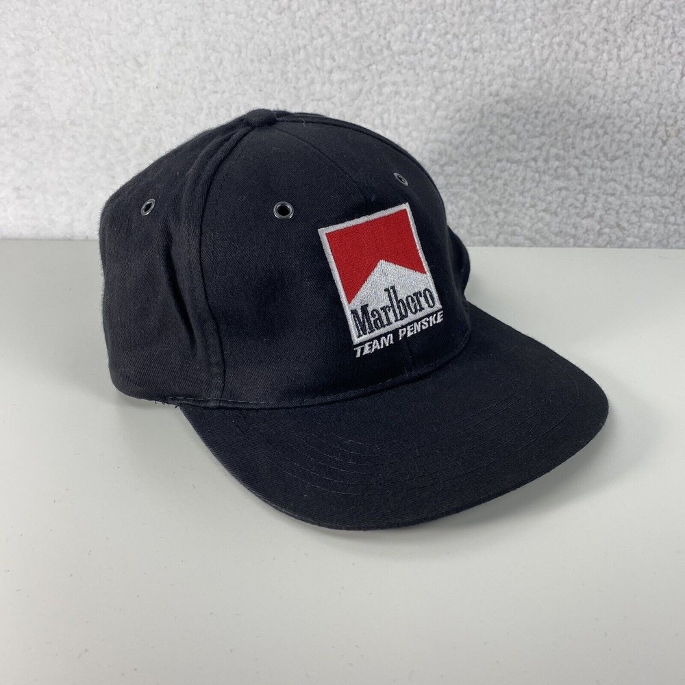 Marlboro Team Penske Strap-Back Hat Black Formula 1 Racing Baseball Cap One Size
